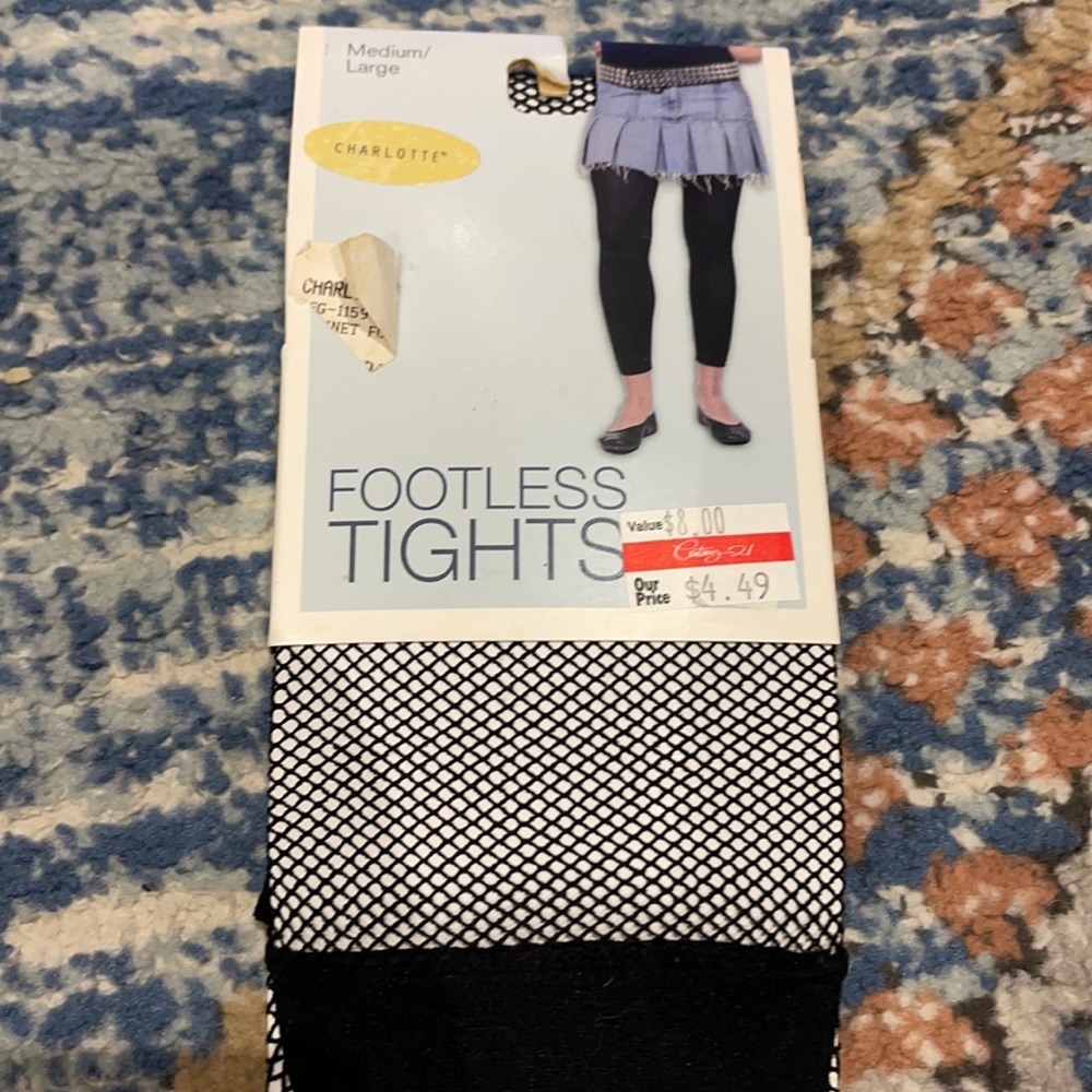 Footless tights fishnet